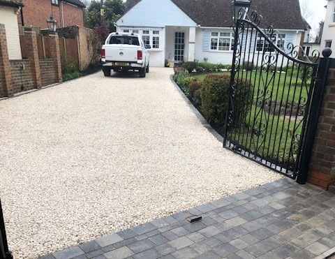 Surface dressing driveway